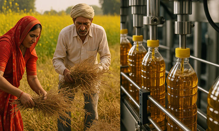Journey of mustard from field to factory